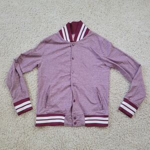 Trademark Brooklyn Cloth Burgundy Varsity Jacket Mens M Retro 90s Streetwear